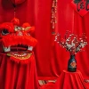 Vải con công đa năng: phông nền, rèm Noel, vải lụa đỏ, nhung đỏ, trải bàn - Nhiều kích thước K1, giá chỉ 60.000₫ (giá gốc 78.000₫) 8