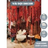Vải Con Công Triện Đỏ Vintage - Trải Bàn và Decor Phông Nền Chụp Ảnh Tết Ưu Đãi 44.500₫ 5