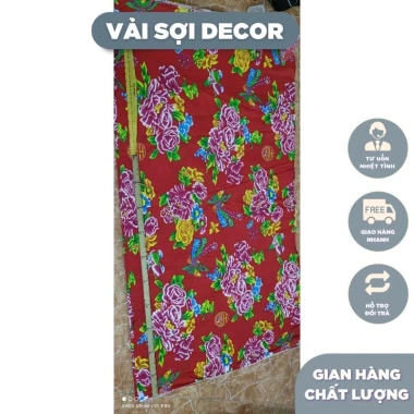 Vải Con Công Triện Đỏ Vintage - Trải Bàn và Decor Phông Nền Chụp Ảnh Tết Ưu Đãi 44.500₫ 7