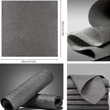 Vải Lau Microfiber Dày 40x50cm - 5 chiếc, Tái sử dụng, Không vết Streak, 11.686₫