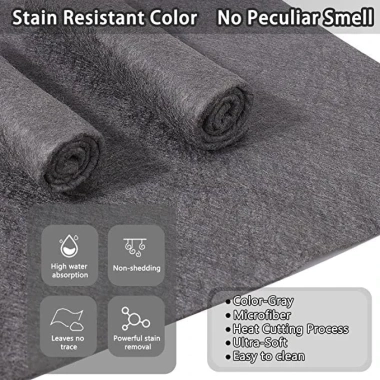 Vải Lau Microfiber Dày 40x50cm - 5 chiếc, Tái sử dụng, Không vết Streak, 11.686₫
