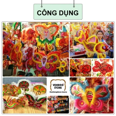 Vải Lông Thú Đầu Lân Đầu Rồng 5.080 - Quần áo Lân múa Tết, Lồng đèn Trung Thu - Giá 34.900 VND