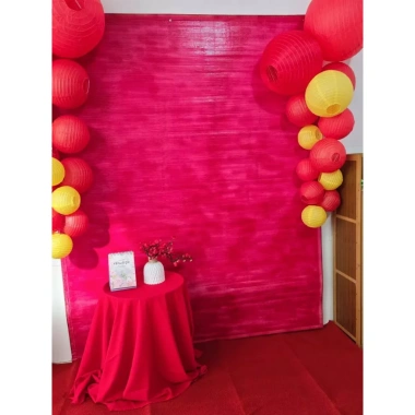 Vải Lụa Đỏ 1m6 - Phông nền & Trải bàn Trang trí Trung Thu, Tết, Tiệc cưới - Giá 40.000 VNĐ 5