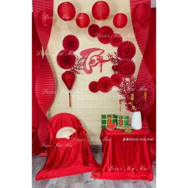 Vải Lụa Đỏ 1m6 - Phông nền & Trải bàn Trang trí Trung Thu, Tết, Tiệc cưới - Giá 40.000 VNĐ 7