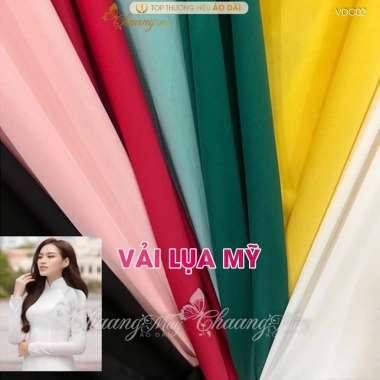 Vải lụa Mỹ VAD02 - mềm mịn, dày dặn, cho quần áo dài, yếm, váy đầm cách tân truyền thống, chỉ 60.000₫ 9 Vải lụa Mỹ VAD02 - mềm mịn, dày dặn, cho quần áo dài, yếm, váy đầm cách tân truyền thống, chỉ 60.000₫ 9