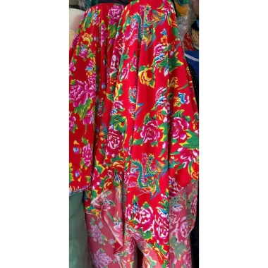 Vải lụa Nhật hoa công phượng khổ ngang 1.5m, co dãn mềm mịn, trang trí Tết, giá 62.000đ