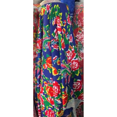 Vải lụa Nhật hoa công phượng khổ ngang 1.5m, co dãn mềm mịn, trang trí Tết, giá 62.000đ