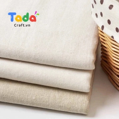 Vải mộc Canvas dày dặn: May, lót túi xách, vẽ tranh, giá chỉ 23.000 VND