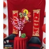 Vải nhung đỏ 1,6m x 1m - Phông rèm decor góc Tết, giá chỉ 38.000₫ (giảm từ 49.400) 3