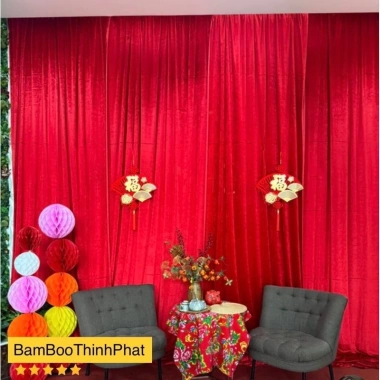 Vải nhung đỏ 1,6m x 1m - Phông rèm decor góc Tết, giá chỉ 38.000₫ (giảm từ 49.400) 4 Vải nhung đỏ 1,6m x 1m - Phông rèm decor góc Tết, giá chỉ 38.000₫ (giảm từ 49.400) 4