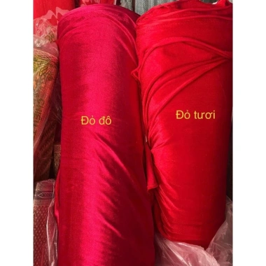 Vải nhung đỏ 1,6m x 1m - Phông rèm decor góc Tết, giá chỉ 38.000₫ (giảm từ 49.400)
