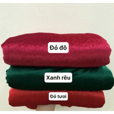 Vải nhung đỏ 60x, phông nền, rèm, nơ Noel, châu nhung trang trí Tết – 60.000