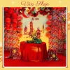 Vải Nhung Đỏ Con Công - Phông Nền Trang Trí Tết Trung Thu Miu Party Ưu Đãi 88.350đ 5