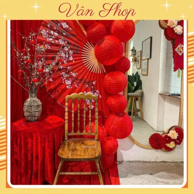 Vải Nhung Đỏ Con Công - Phông Nền Trang Trí Tết Trung Thu Miu Party Ưu Đãi 88.350đ