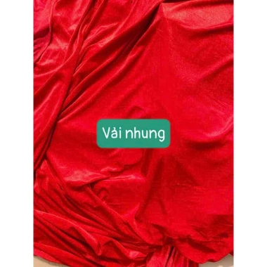Vải nhung đỏ đa năng 60x100cm - Phông nền, rèm, nơ Noel, châu nhung Trung Thu & Tết - Giá ưu đãi 60.000 VND