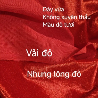 Vải Nhung Đỏ Dày Dặn - Trang Trí Tết, Decor Background Chụp Ảnh, Phông Rèm Sự Kiện 77.220 VND