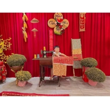 Vải nhung đỏ sang trọng - Phông nền Tết và rèm trang trí, giảm còn 109.000₫ 7