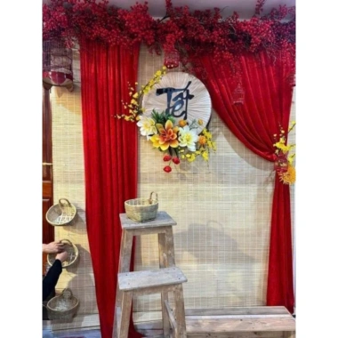 Vải nhung đỏ sang trọng – Trang trí, làm rèm decor ngày Tết, giá ưu đãi 99.000₫ 7