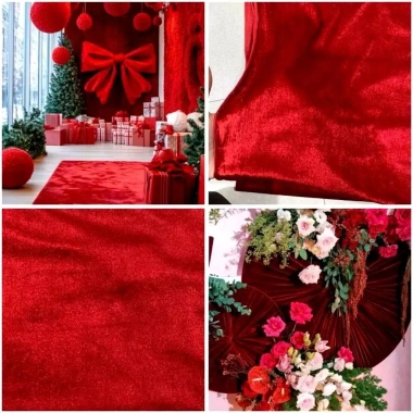 Vải nhung đỏ trang trí Tết, phông nền 1m6 background sang trọng, giảm còn 50.000