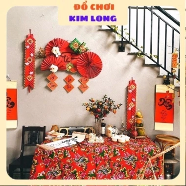 Vải nhung hoa con công rồng phùng 1m x 1.6m - Phông nền chụp ảnh, trải bàn, may quần áo, trang trí Tết cổ xưa, giảm giá 60.000đ