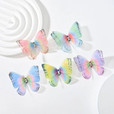 Vải Organza Bướm Táo Gradient 2 lớp - Thêu miếng dán DIY cho váy cô dâu, phụ kiện tóc - 61.560₫ 8