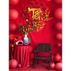Vải Phông Nền Đỏ Vàng Trang Trí Tết Noel - Giá 69.800 VNĐ, Thêm Phong Cách 5