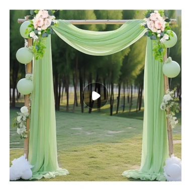 Vải Rèm Voan Thun Anhome VT-02 - Trang trí đám cưới, sinh nhật, giá 45.000₫ 2