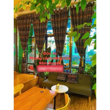 Vải thổ cẩm cao cấp cho rèm cửa - họa tiết truyền thống, giảm giá 45.000đ