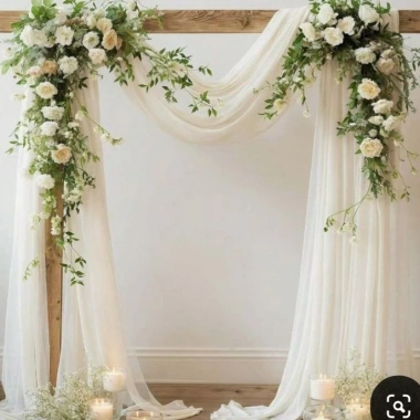 Vải thun kim tuyền mềm rũ 80‑160 cm – Runner tiệc, cổng hoa, nền chụp ảnh lấp lánh