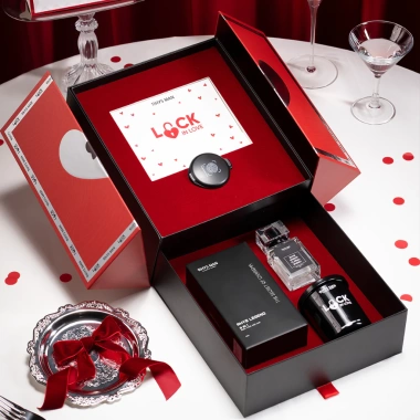 Valentine Lock Box - Sữa tắm gội 3in1 350ml, Nước hoa nam hương gỗ 30ml, Nến thơm 110g - Giảm còn 750.000đ 3