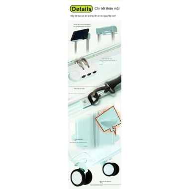 Vali du lịch mini 18 inch bánh xe quay êm lặng, dễ thương cho mọi lứa tuổi, giá ưu đãi 780.000 VND 7 Vali du lịch mini 18 inch bánh xe quay êm lặng, dễ thương cho mọi lứa tuổi, giá ưu đãi 780.000 VND 7