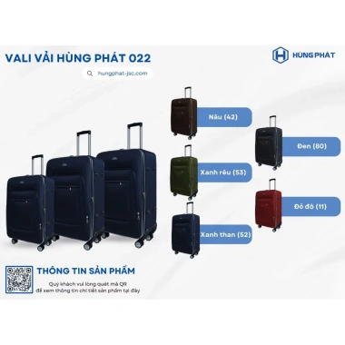 Vali Kéo Du Lịch Hùng Phát VLX-022 Vải Dù 20-28 inch - Bảo Hành 5 Năm Giá Ưu Đãi 599k