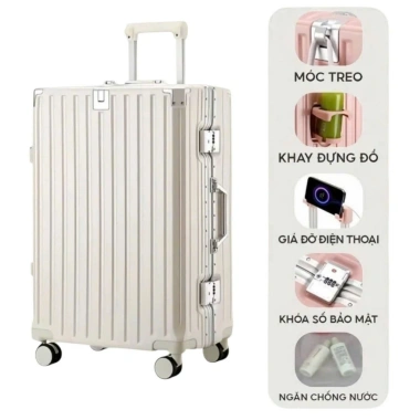 Vali kéo du lịch Rio nhôm, khóa mã số, cổng USB, size 20-28, chỉ 399k - sinh viên du học