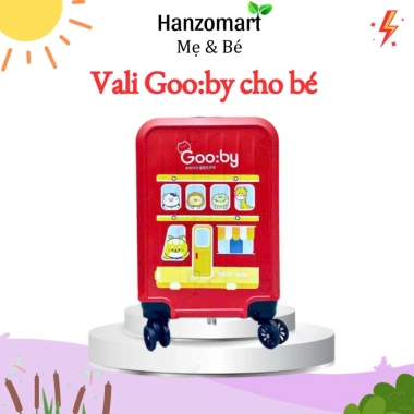 Vali kéo trẻ em 18inch hình gấu Momo Gooby - Siêu đẹp, giảm giá 237k Hanzomart