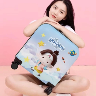 Vali kéo trẻ em 18inch hình gấu Momo Gooby - Siêu đẹp, giảm giá 237k Hanzomart