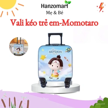 Vali kéo trẻ em 18inch hình gấu Momo Gooby - Siêu đẹp, giảm giá 237k Hanzomart