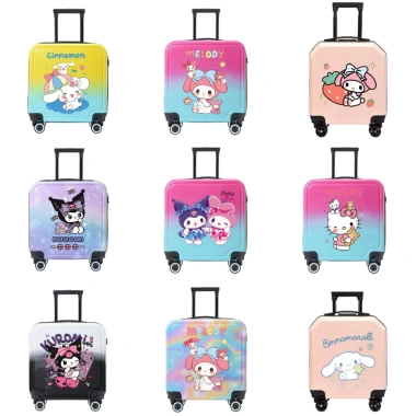 Vali kéo trẻ em size 22/24 chòi chân ngồi được - Mickey Mouse, B.DUCK, Eggy Party - hàng chính, giá ưu đãi 1,115,000₫