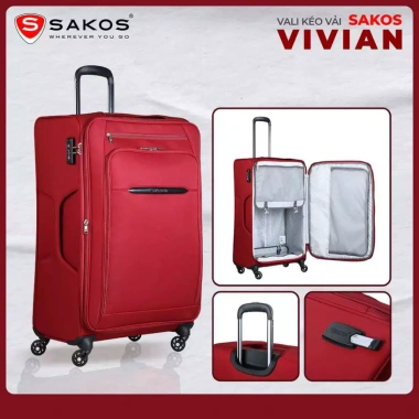 Vali Kéo Vải Du Lịch SAKOS Champions – Siêu Nhẹ, Siêu Bền, BH 10 Năm