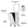 Vali khoá sập 24 inch TRESETTE nhôm kèm ổ sạc móc treo đồ nhập khẩu Hàn Quốc 2
