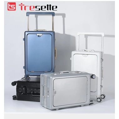 Vali khoá sập 24 inch TRESETTE nhôm kèm ổ sạc móc treo đồ nhập khẩu Hàn Quốc 8