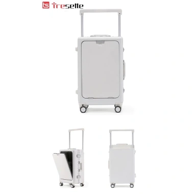 Vali khoá sập 24 inch TRESETTE nhôm kèm ổ sạc móc treo đồ nhập khẩu Hàn Quốc 10