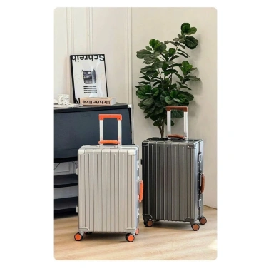 Vali khung nhôm khóa sập cao cấp, bản tay da, size 20/24 inch - Giá chỉ 750.000đ