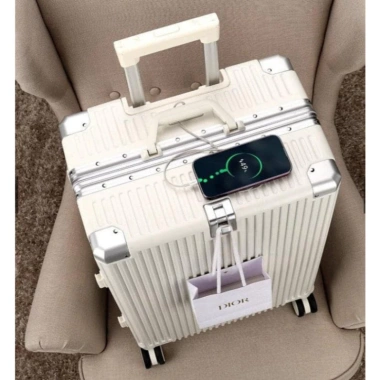 Vali khung nhôm TSA cao cấp, khóa sập an toàn, size 20-29 inch, kèm giá để cốc - mới nội địa