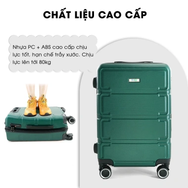 Vali nhựa cao cấp TRIP P806 24 inch ký gửi 20kg, tặng túi đựng giày và thẻ TAG, bảo hành 5 năm - 749.000₫