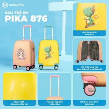 Vali nhựa trẻ em Hùng Phát chính hãng Mã 876 - Nhẹ bền, giảm giá 408.000₫
