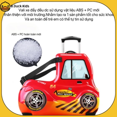 Vali ôtô ngồi bé 24 in màu đỏ, bánh xe, khóa, bảo hành 24 tháng - 2 triệu