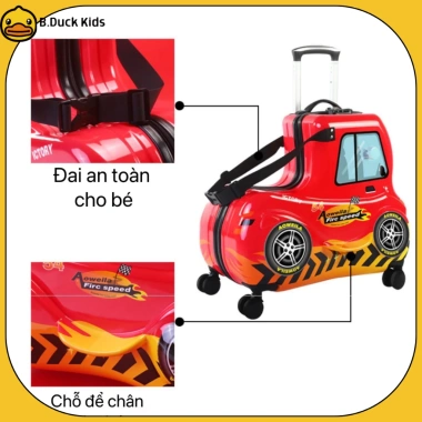 Vali ôtô ngồi bé 24 in màu đỏ, bánh xe, khóa, bảo hành 24 tháng - 2 triệu 7 Vali ôtô ngồi bé 24 in màu đỏ, bánh xe, khóa, bảo hành 24 tháng - 2 triệu 7