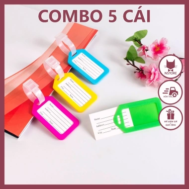 Vali Tag Thẻ Tên Treo Hành Lý Du Lịch - Dây Đeo An Toàn, Chống Thất Lạc, Bảo Vệ Hành Lý, Giá Chỉ 8.000đ