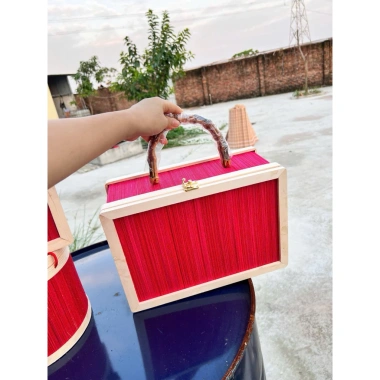 Vali tre quai trúc viền gỗ 24x24x13 cm - Thiết kế sang trọng, nhẹ, giảm giá 179,100₫ 8