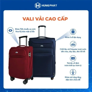 Vali vải 890HP cao cấp Hùng Phát - Siêu bền, đẹp, chính hãng, giảm còn 900k